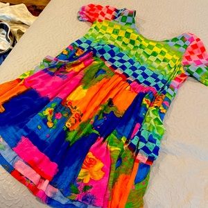Vintage Jams World dress! Baby doll dress, bright summer colors!